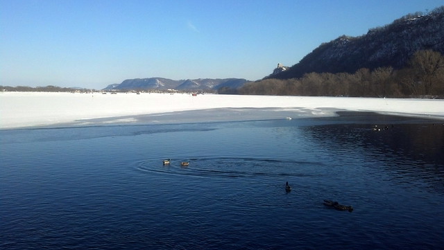 open water in lake