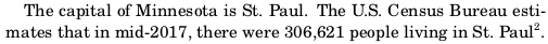 Part of the output. The same text as in the last graphic but no weird spaces